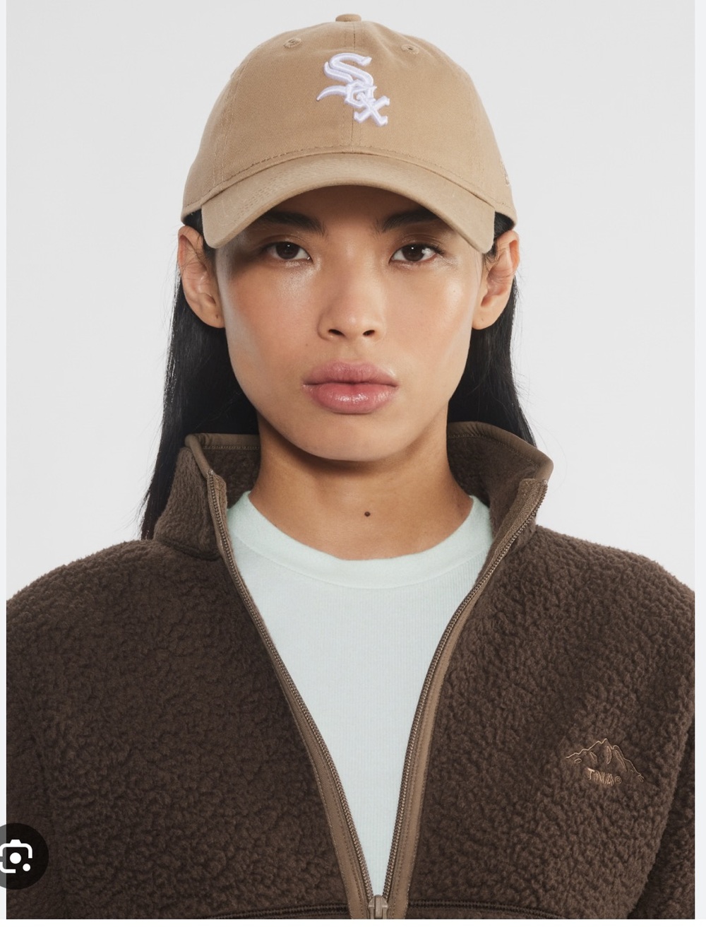 New Era White Sox Cap, Aritzia, Gold Camel